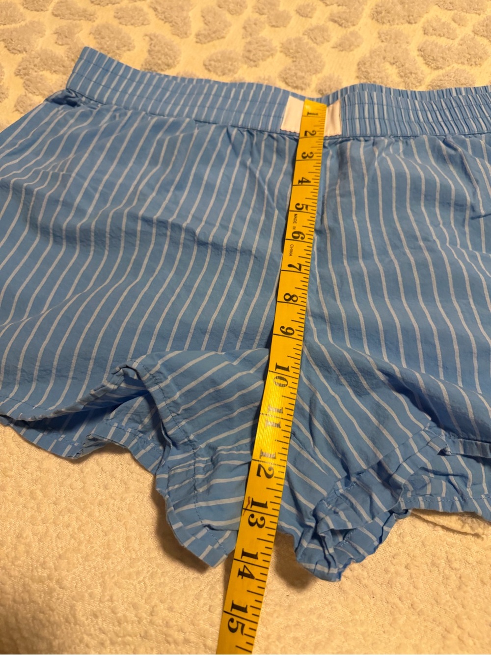 Universal Thread Light Blue Striped Lounge Short Set - Picture 10 of 12